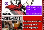 Tüm Emekliler Sendikası Mersin Şubesi?nden 8 Mart?ta Basın Açıklaması
